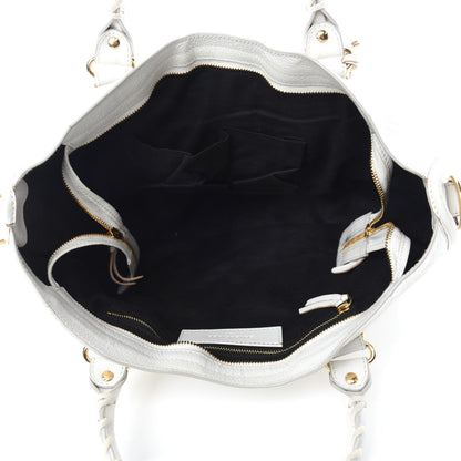 Balenciaga Chevre Gold Metallic Edge Hardware City White 5 of 15