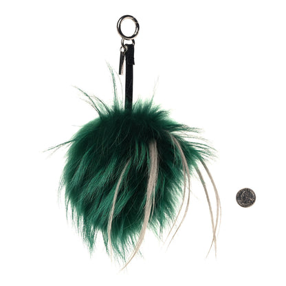 Fendi Fox Rabbit Goat Mink Fur Vitello Flamingo Minty Monster Bag Bug Charm Green Apple Multicolor 2 of 4