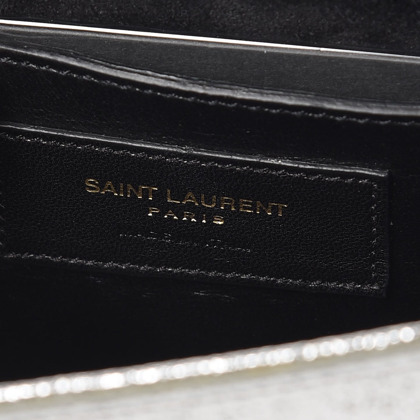 Textured Metallic Calfskin Classic Monogram Cassandre Clutch Silver