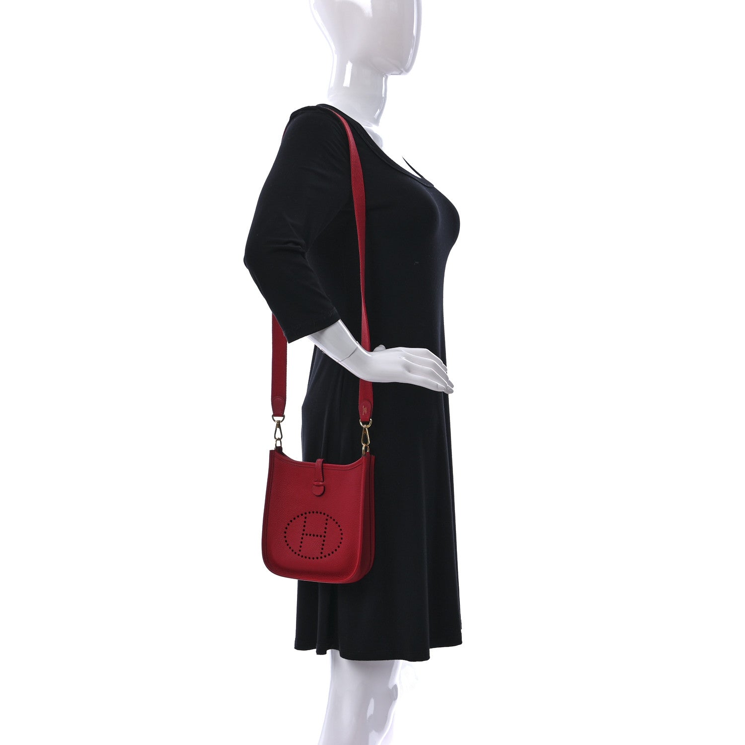 Hermes Taurillon Maurice Evelyne TPM Rouge Piment 2 of 10