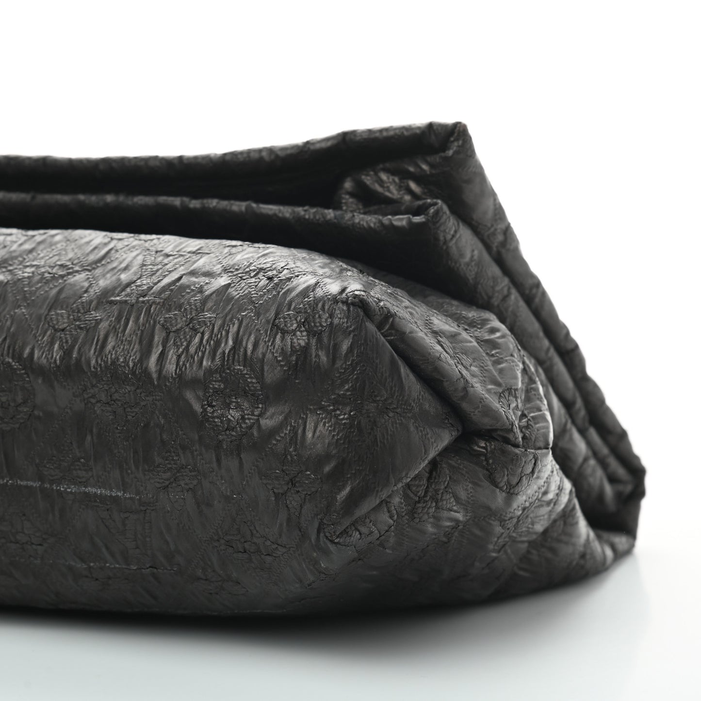 Jacquard Quilted Monogram Limelight Clutch GM Black