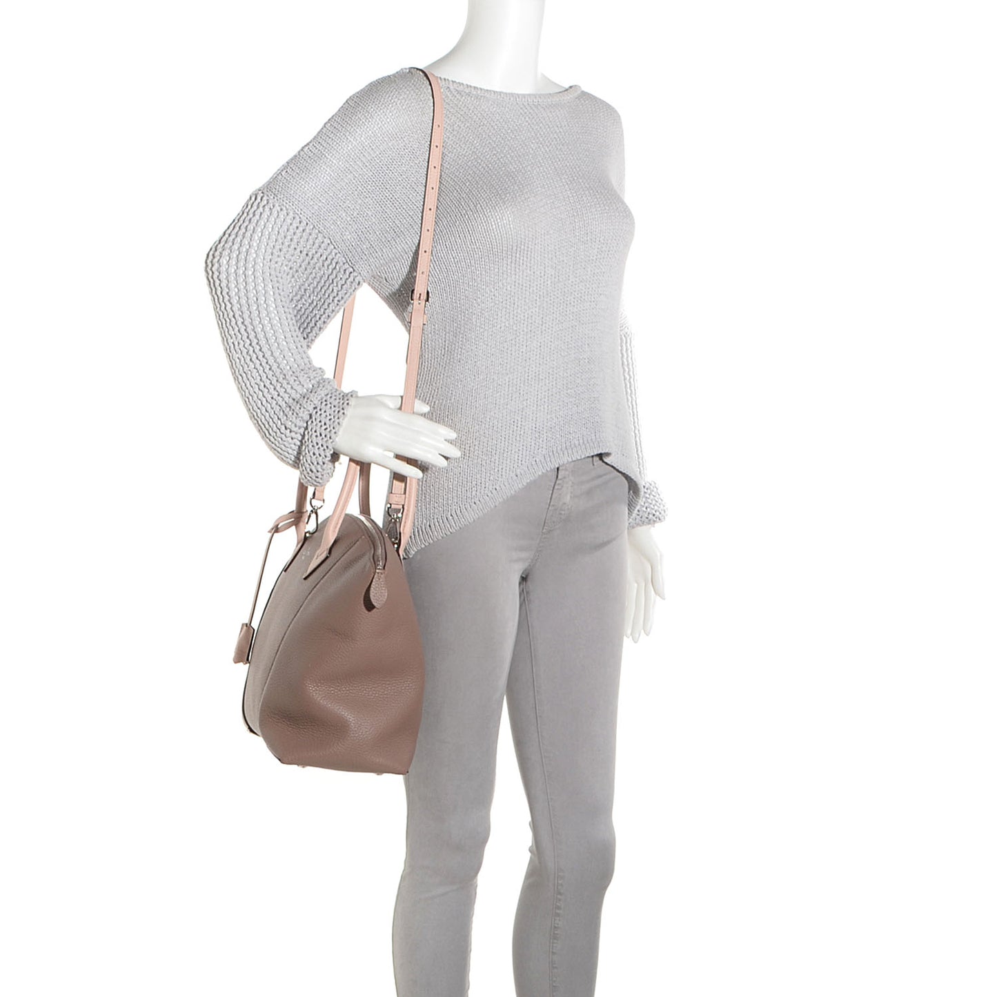 Taurillon Soft Lockit MM Taupe Petale