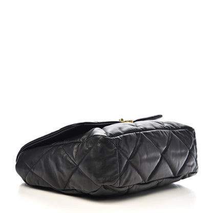 Chanel Goatskin Quilted Maxi 19 Flap Black 3 of 10