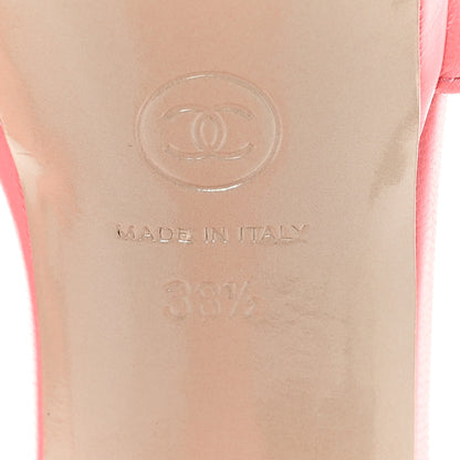 Chanel Goatskin Parthenon Platform Sandals 38.5 Pink 7 of 9