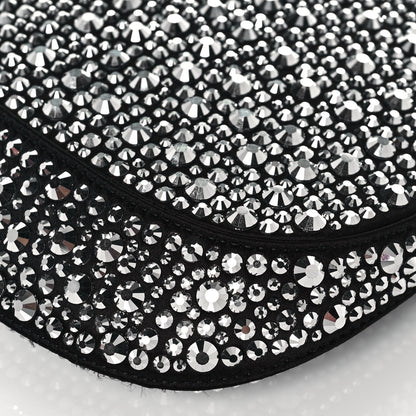 Prada Satin Crystal Cleo Adjustable Strap Shoulder Bag Metal 9 of 11