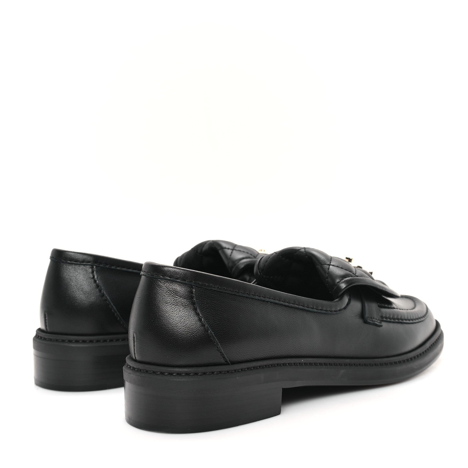 Chanel Lambskin Quilted CC Turnlock Loafers 40.5 Black 5 of 10