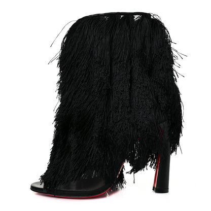 Christian Louboutin Rete Nappa Zaza Twist 100 Booties 38.5 Black 1 of 7