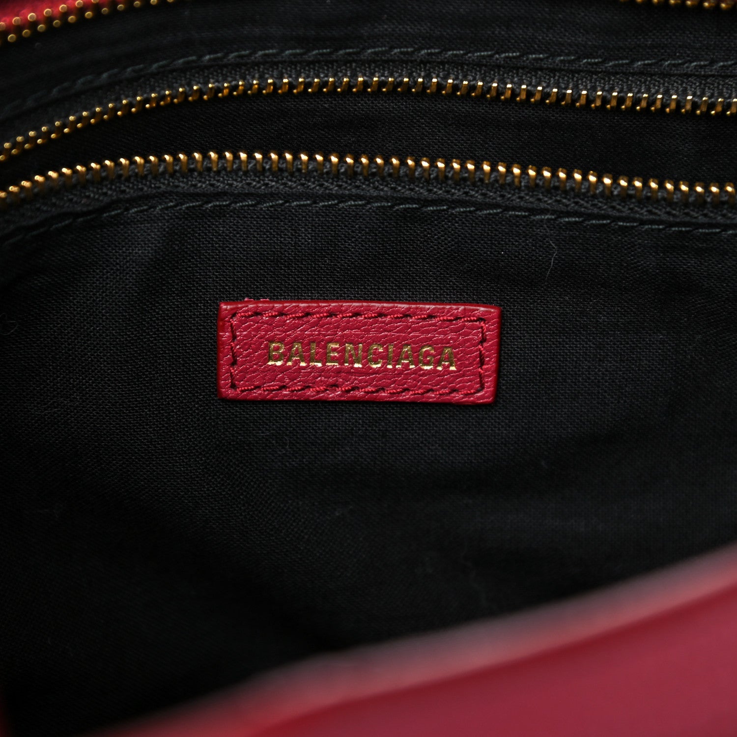 Balenciaga Chevre Gold Metallic Edge Hardware S City Rouge Grenat 6 of 9