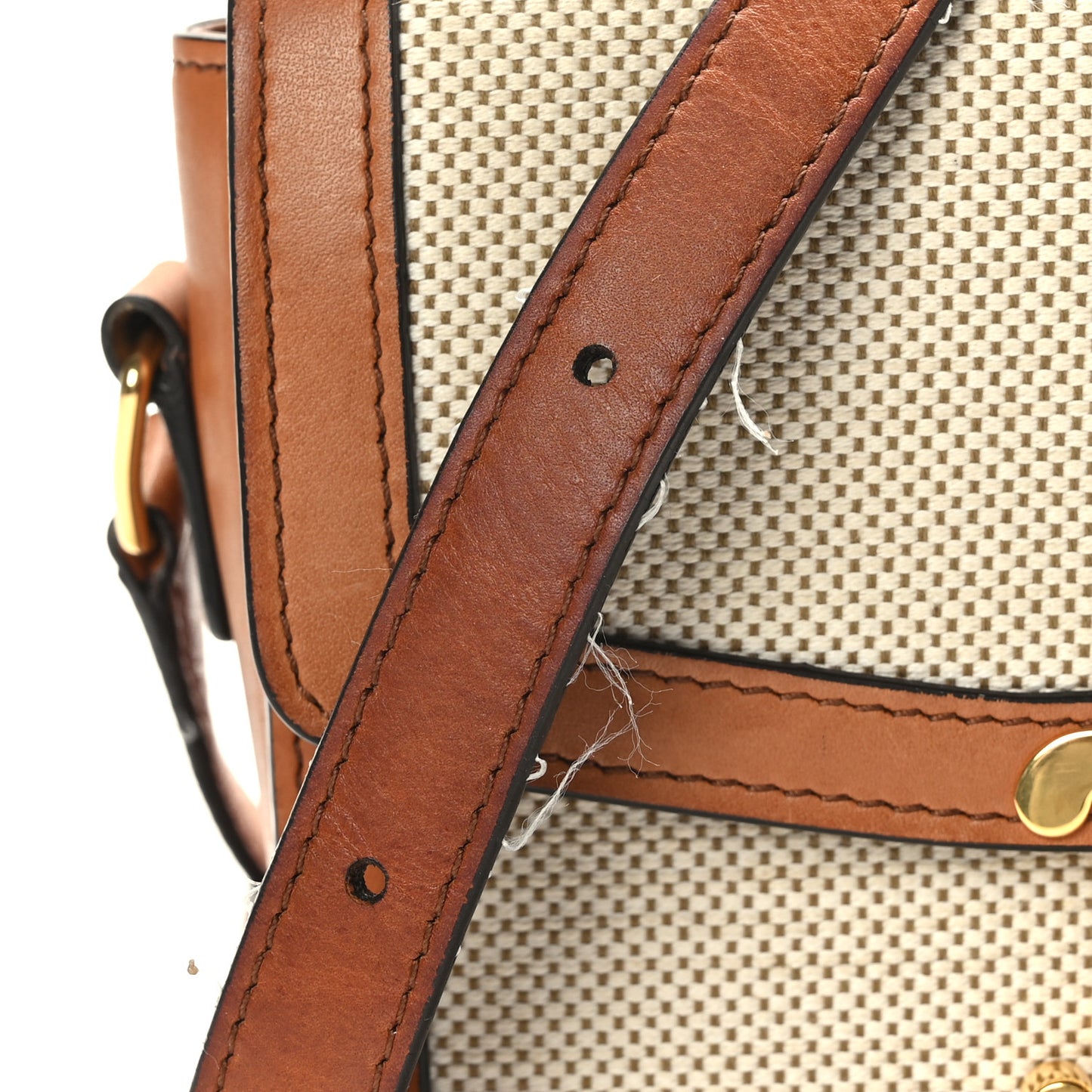Textile Natural Calfskin Teen Triomphe White Tan