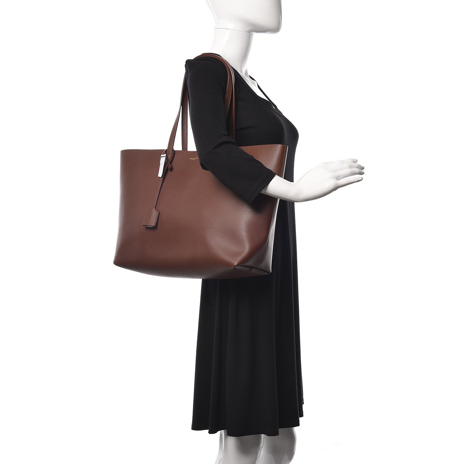 Saint Laurent Calfskin Large Shopping Tote Old Brandy 2 of 11