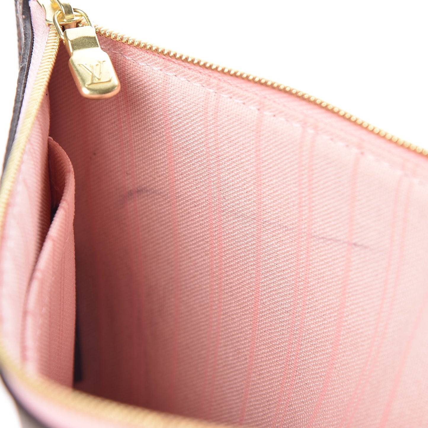Damier Ebene Neverfull MM GM Pochette Rose Ballerine