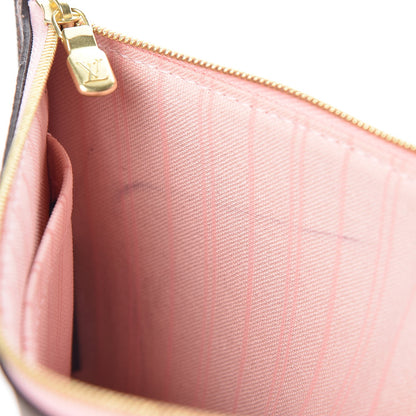 Louis Vuitton Damier Ebene Neverfull MM GM Pochette Rose Ballerine 8 of 9