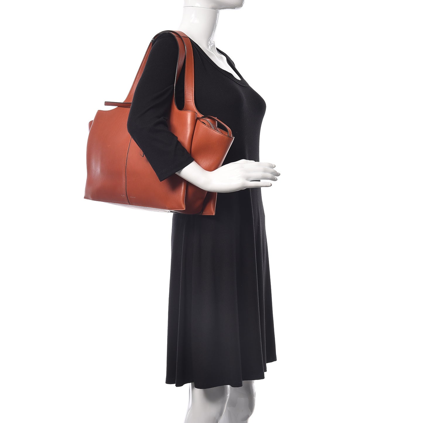 Calfskin Medium Tri-Fold Bag Brick