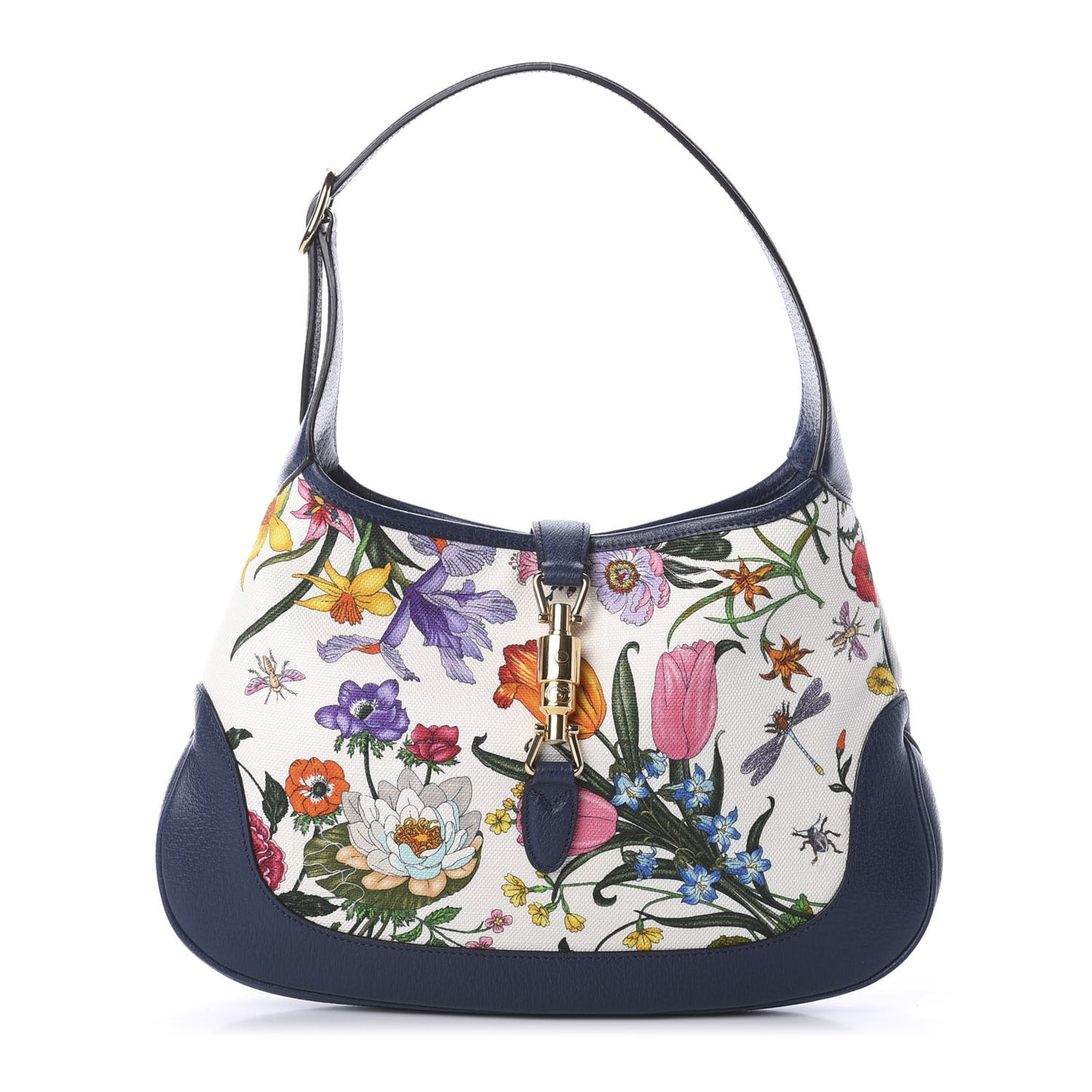 Canvas Flora Medium Jackie Hobo Blue Agata