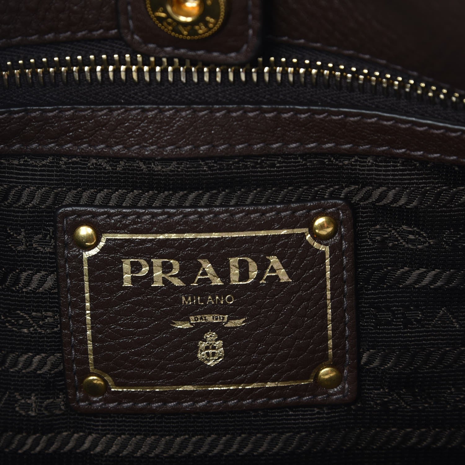 Prada Vitello Daino Side Zip Shopping Tote Bruciato 6 of 9