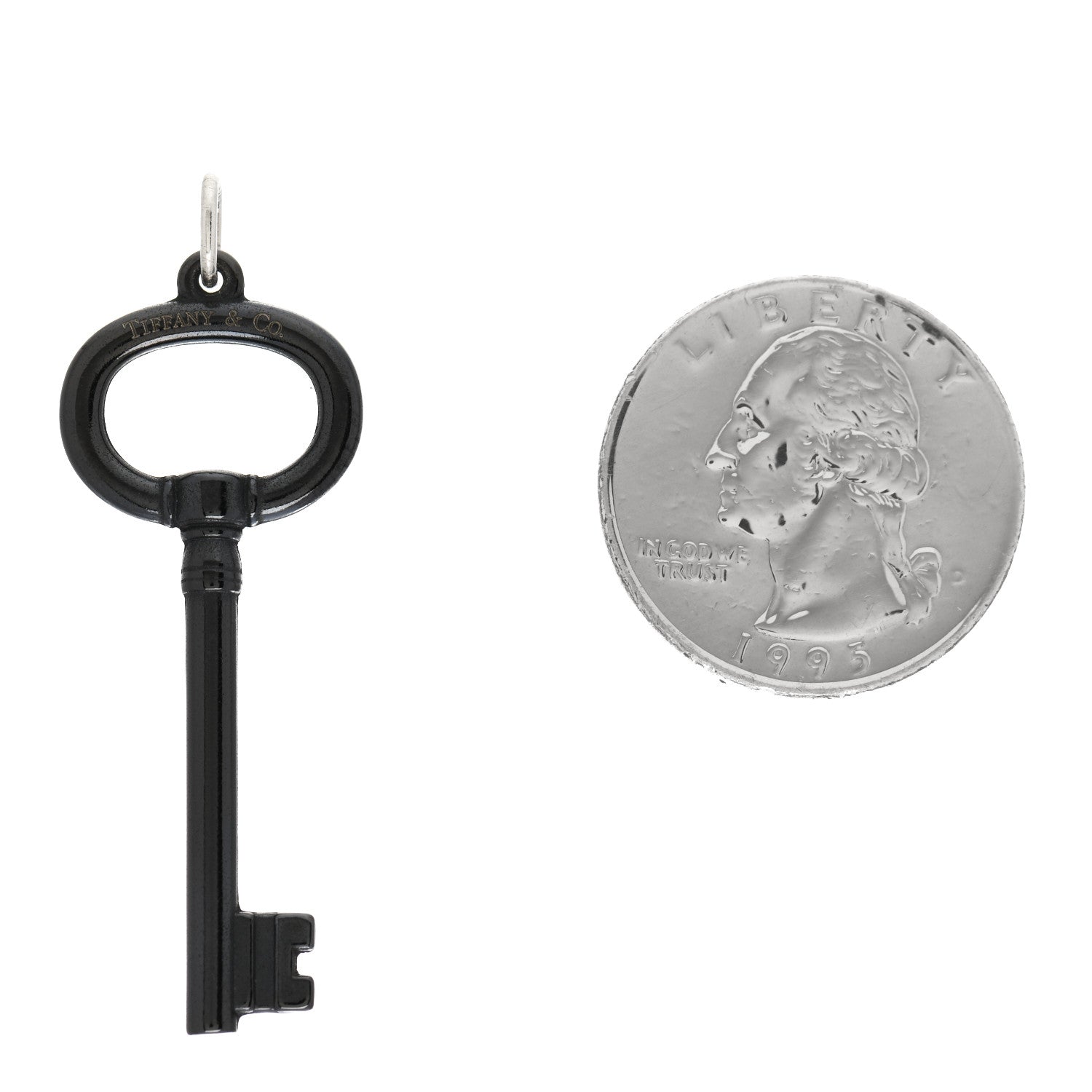 Tiffany Black Titanium Oval Key Pendant 2 of 5