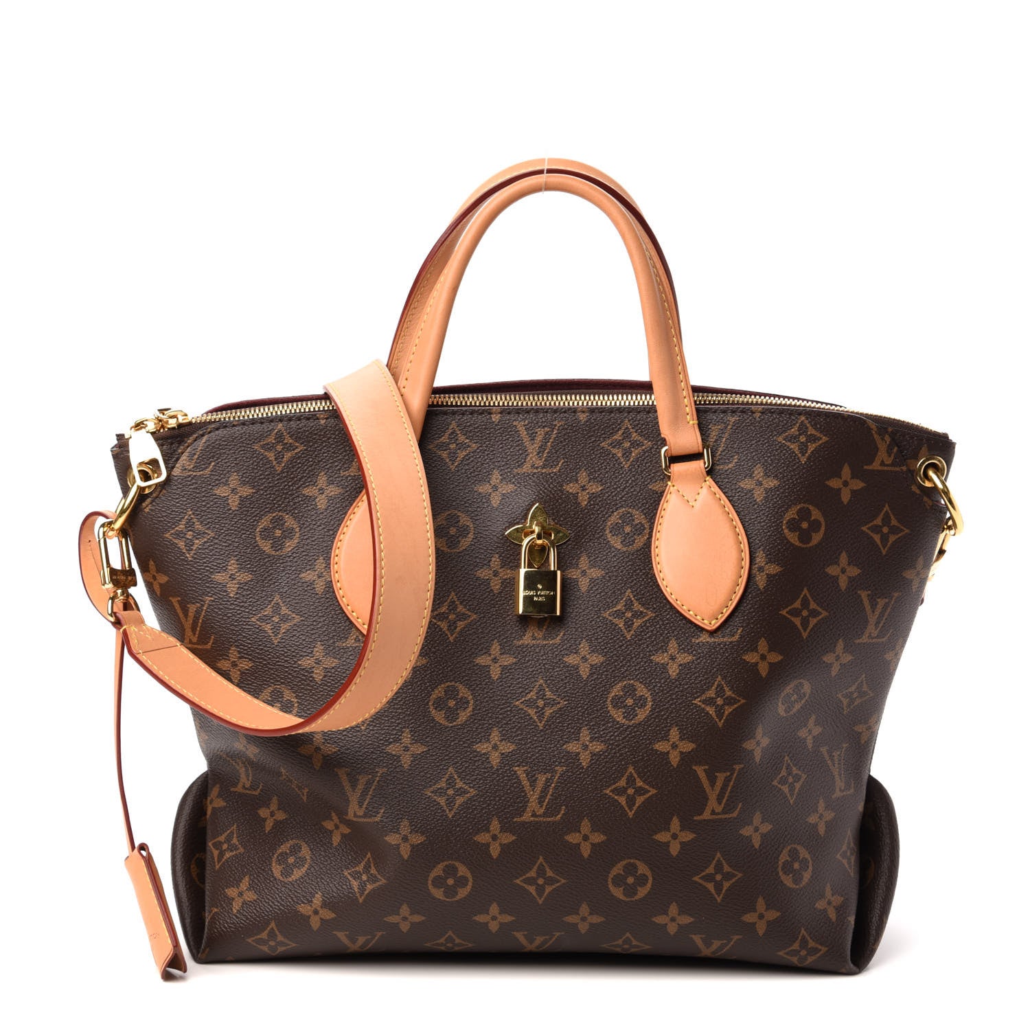 Louis Vuitton Monogram Flower Zipped Tote MM Beige 1 of 11