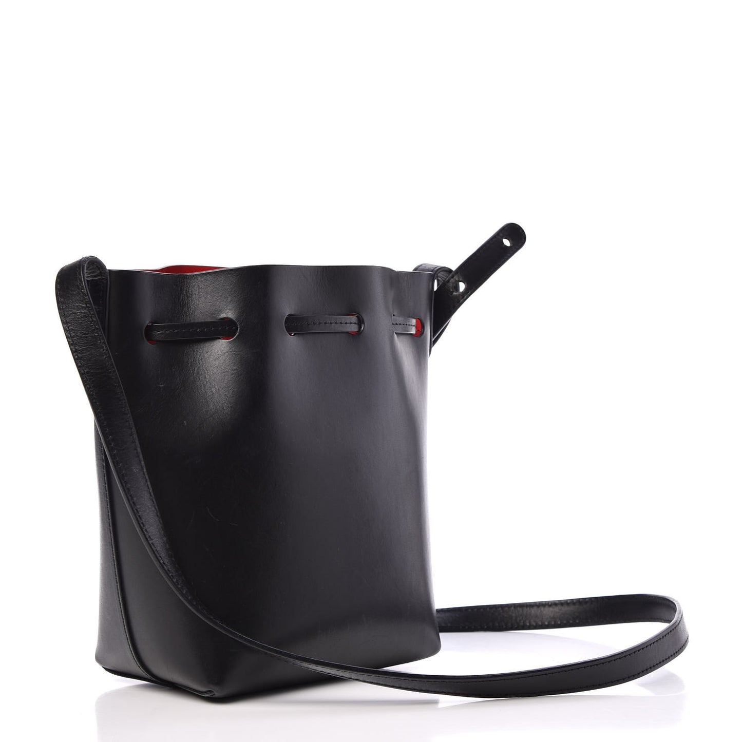 Calfskin Mini Mini Bucket Bag Black Flamma