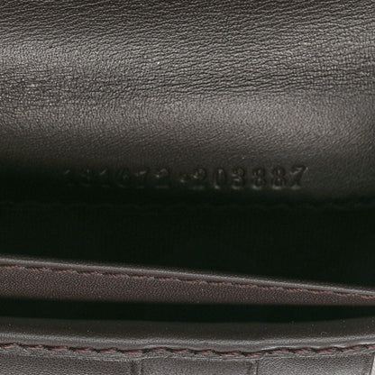 Gucci Monogram Calfskin Ladies Web Continental Wallet Beige Ebony Cocoa 7 of 7
