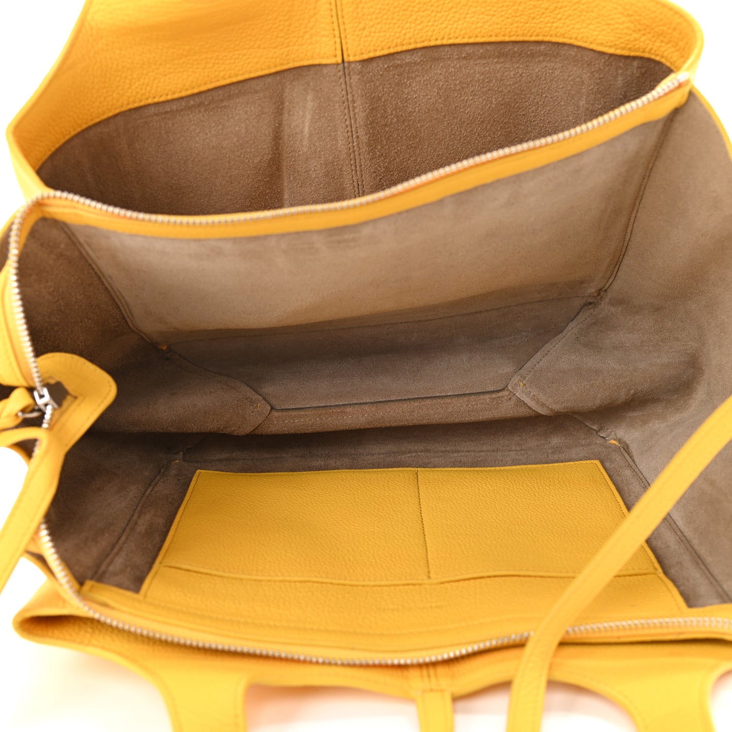 Baby Grained Calfskin Small Tri-Fold Bag Citrus