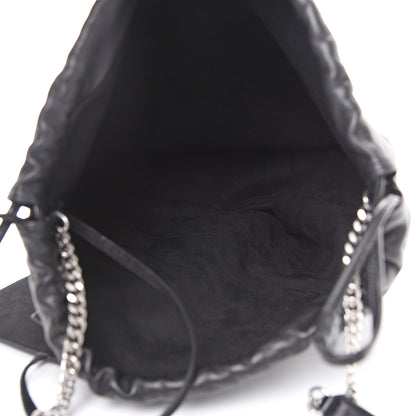 Saint Laurent Lambskin Teddy Bucket Bag Black 4 of 8