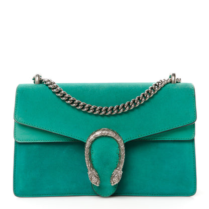Gucci Suede Small Dionysus Shoulder Bag Green 1 of 10