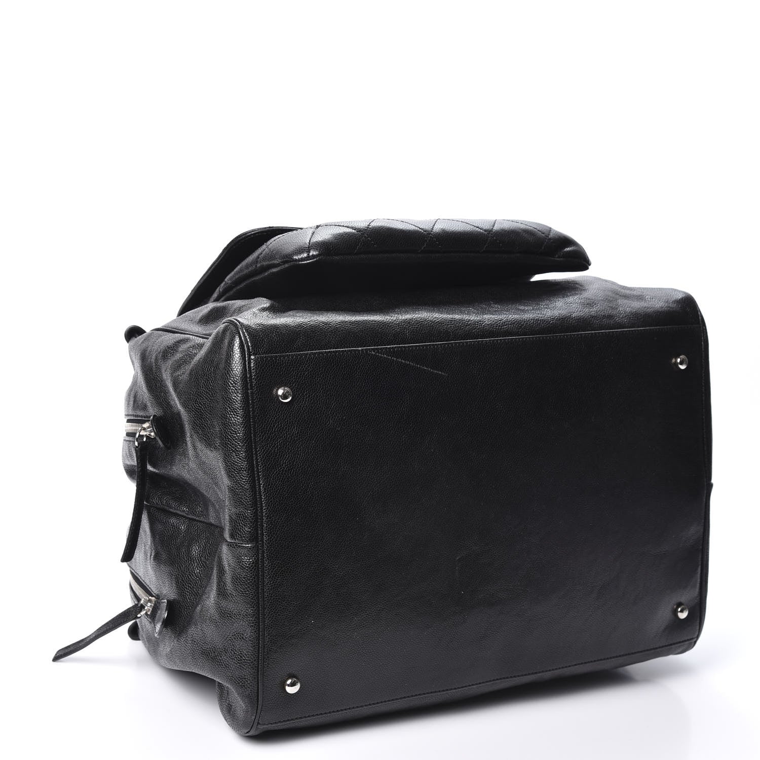 Chanel Glazed Caviar Pocket In The City Tote Black 3 of 10