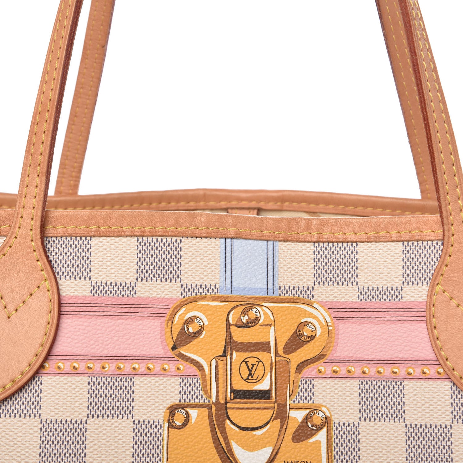 Louis Vuitton Damier Azur Summer Trunks Neo Neverfull MM 11 of 19