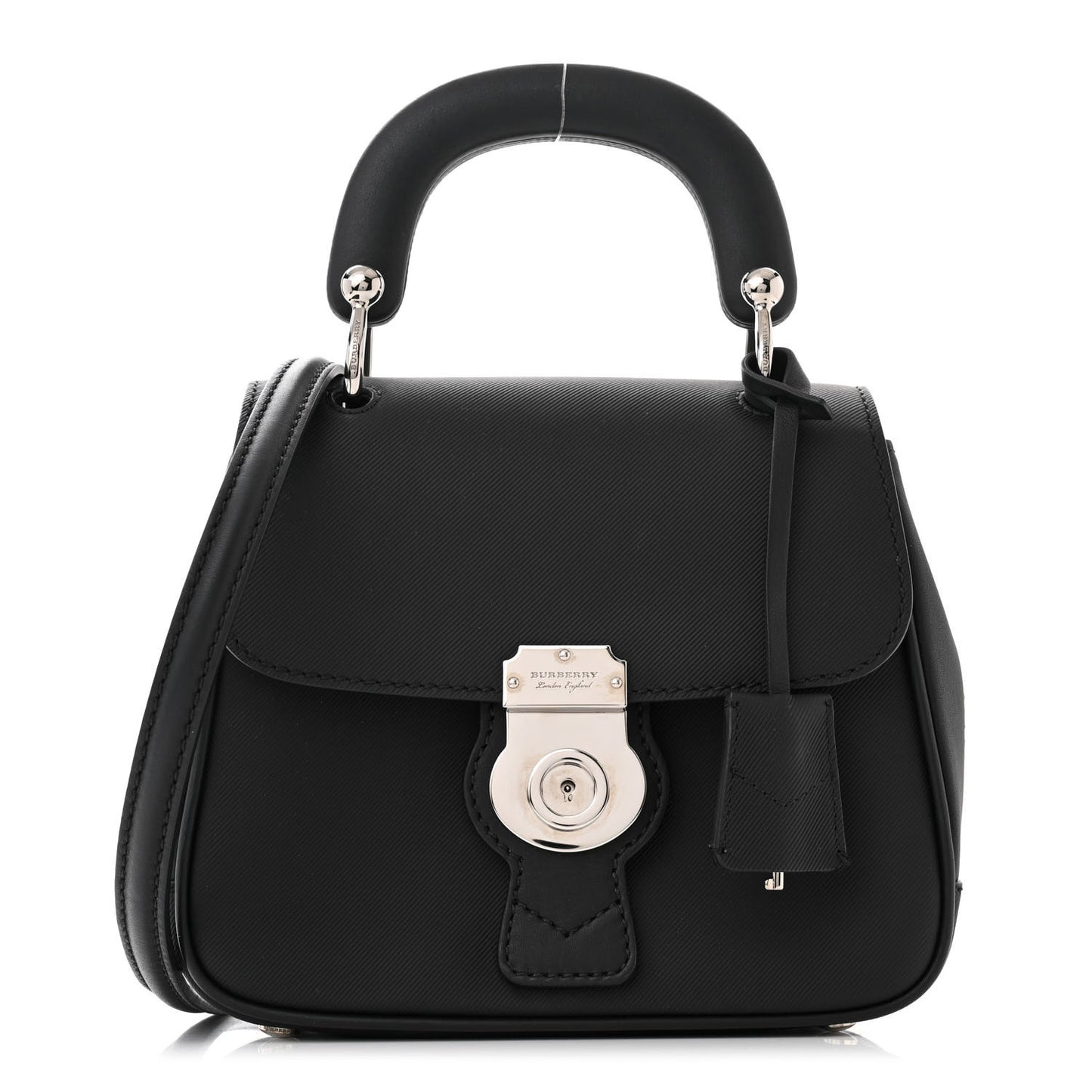 Trench Calfskin Small DK88 Top Handle Bag Black
