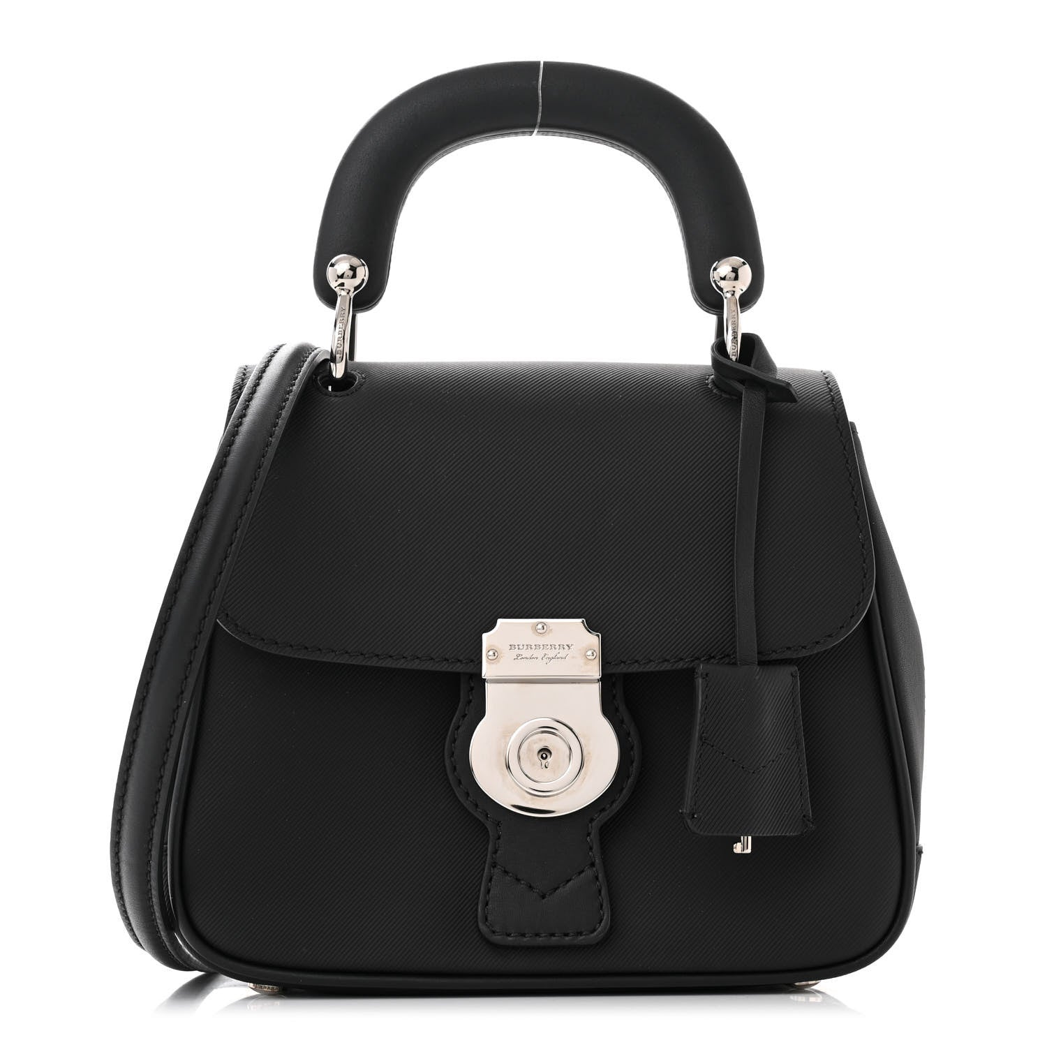 Burberry Trench Calfskin Small DK88 Top Handle Bag Black 1 of 12
