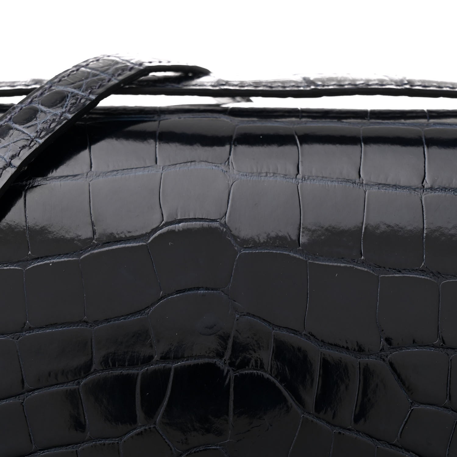 Hermes Shiny Alligator Constance 18 Bleu Baltique 10 of 13