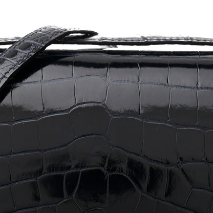 Hermes Shiny Alligator Constance 18 Bleu Baltique 10 of 13