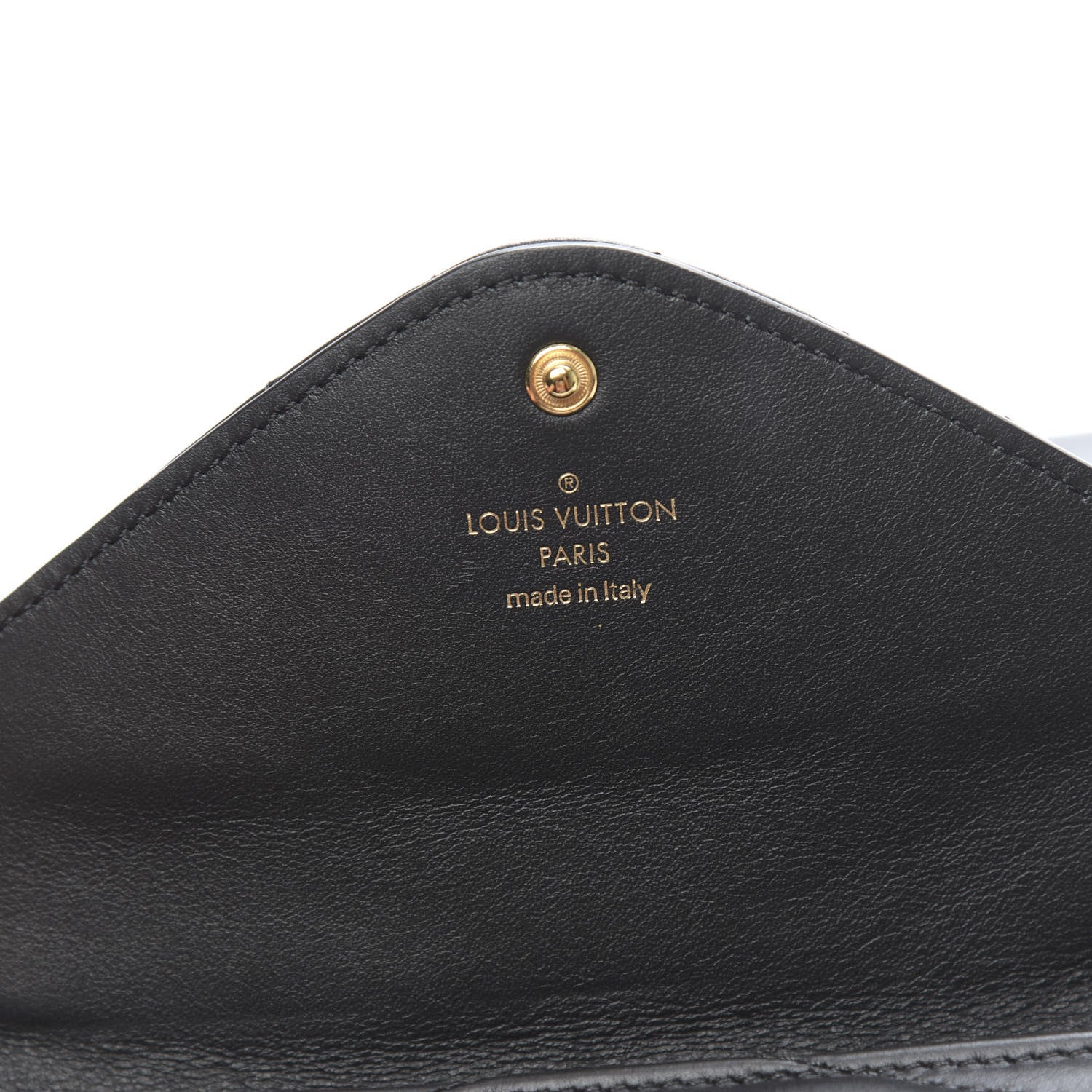 Louis Vuitton Calfskin Love Lock New Wave Long Wallet Black 6 of 7