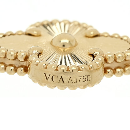 Van Cleef & Arpels 18K Yellow Gold 5 Motifs Guilloche Vintage Alhambra Bracelet 4 of 5