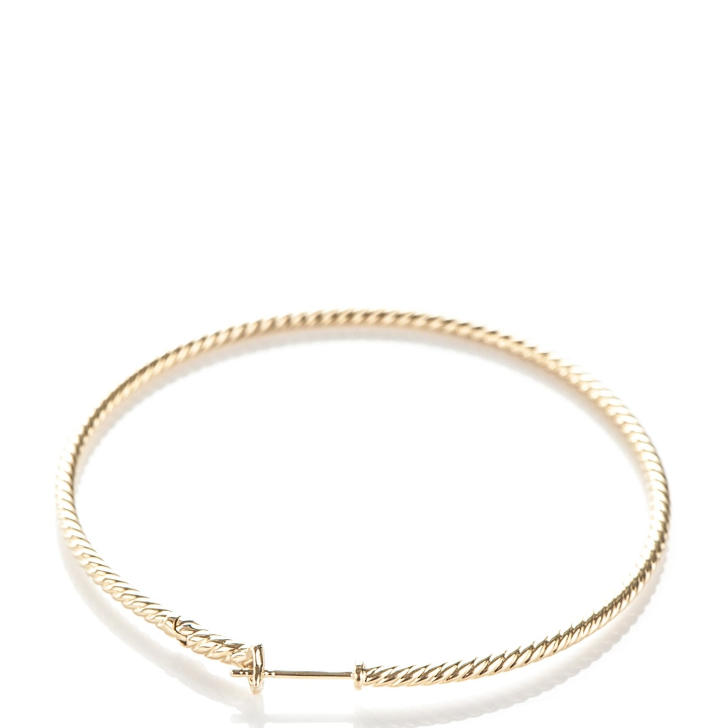 18K Yellow Gold Large Cable Classics Hoop Earrings