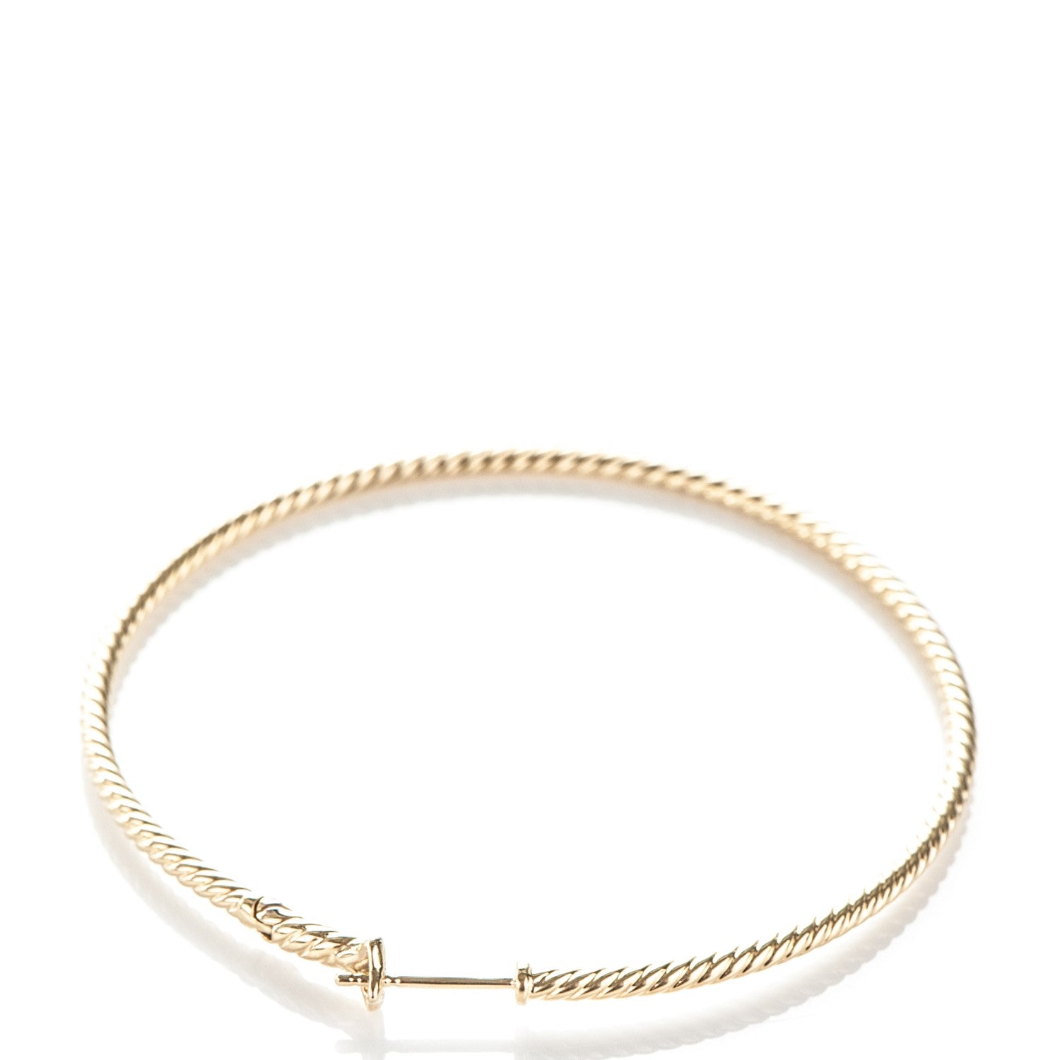 David Yurman 18K Yellow Gold Large Cable Classics Hoop Earrings 3 of 6