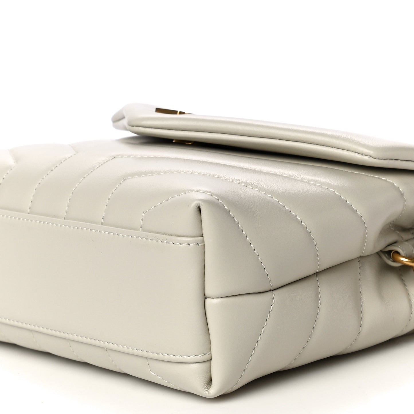 Calfskin Y Quilted Monogram Toy Loulou Crossbody Bag Ivory