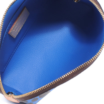 Louis Vuitton Monogram Kusama Pumpkin Dots Cosmetic Pouch Blue 4 of 6