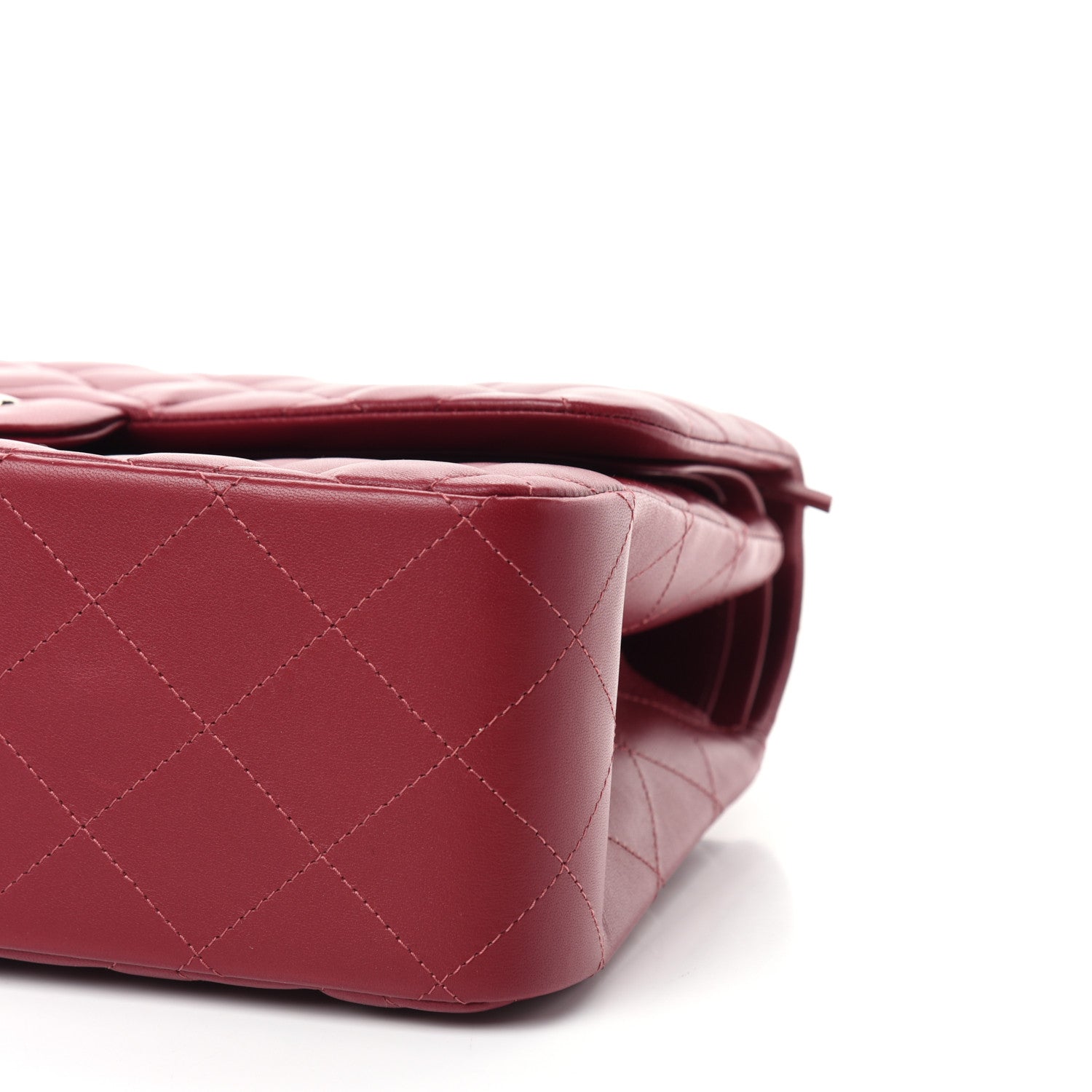 Chanel Lambskin Quilted Jumbo Double Flap Burgundy 9 of 11