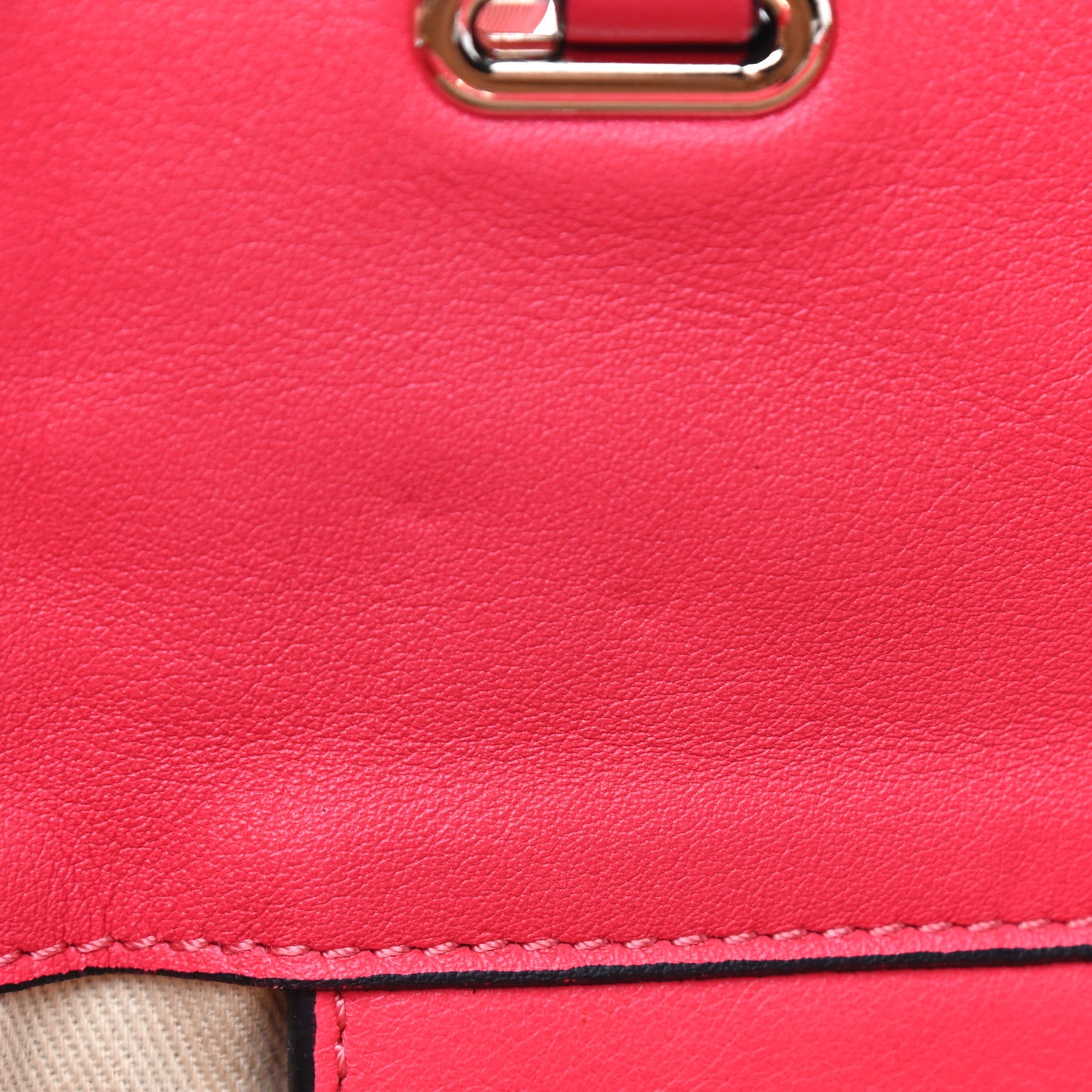 Valentino Garavani Vitello Small Rockstud Tote Raspberry 8 of 12