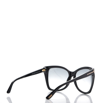 Tom Ford Carli Oversize Square Cateye Sunglasses TF295 Black 4 of 8