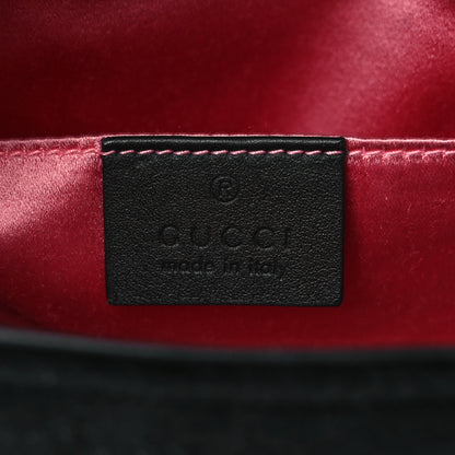 Gucci Velvet Matelasse Mini GG Marmont Shoulder Bag Black 6 of 11