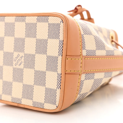 Louis Vuitton Damier Azur Vivienne Sac Nano Noe Dragon Fruit Pink 9 of 14