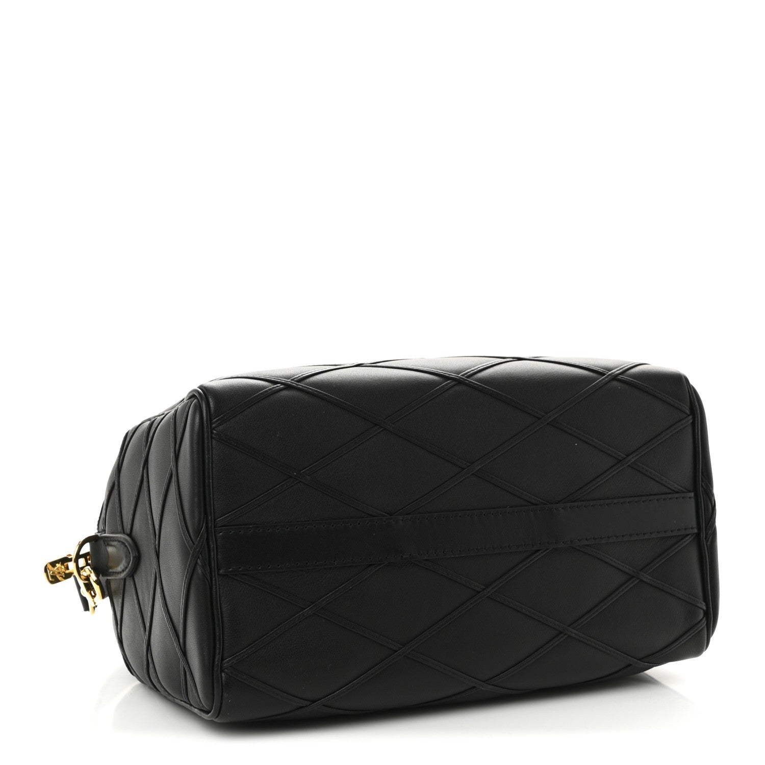 Louis Vuitton Lambskin Malletage Speedy Bandouliere 25 Black 4 of 9