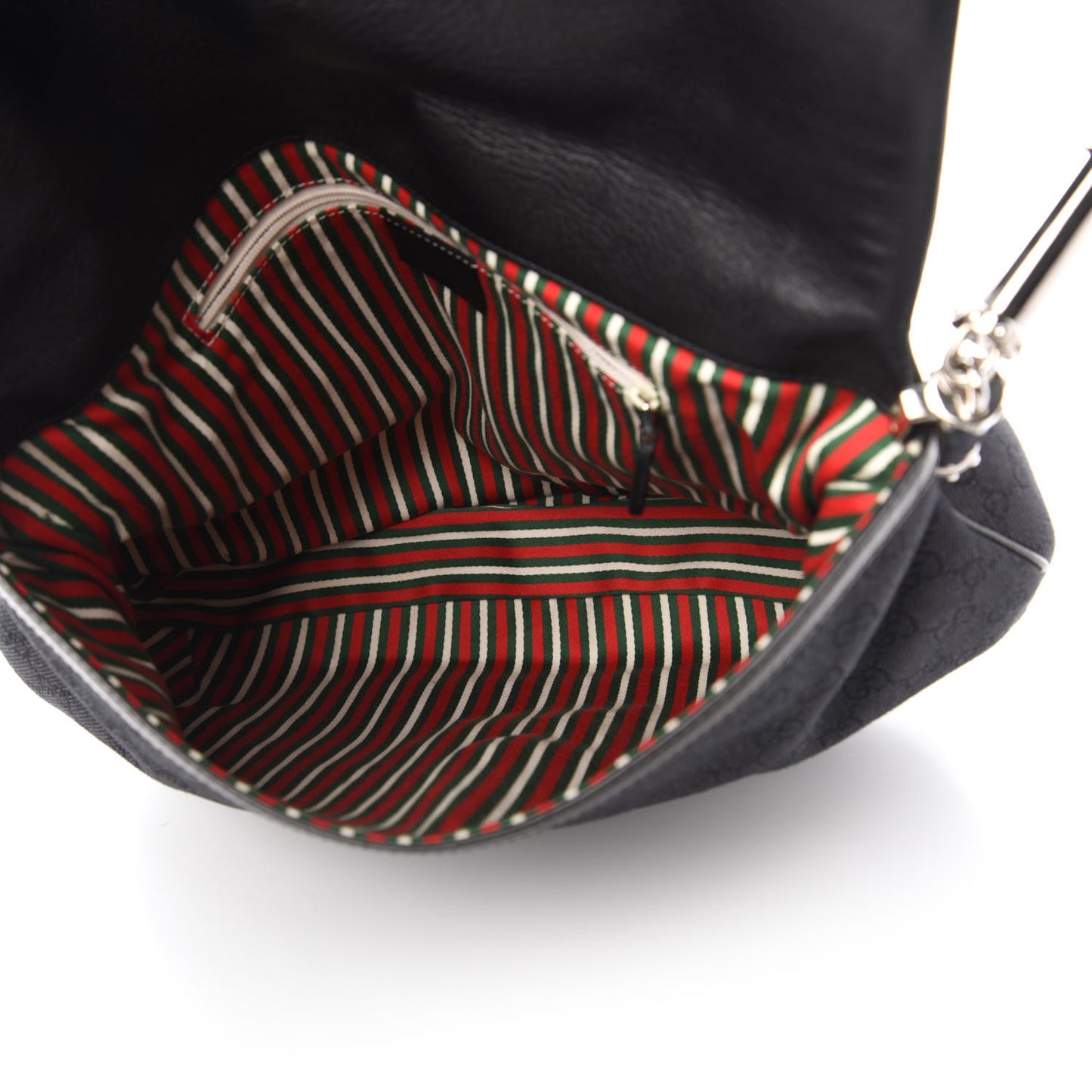 Denim Monogram Britt Tassel Shoulder Bag Black