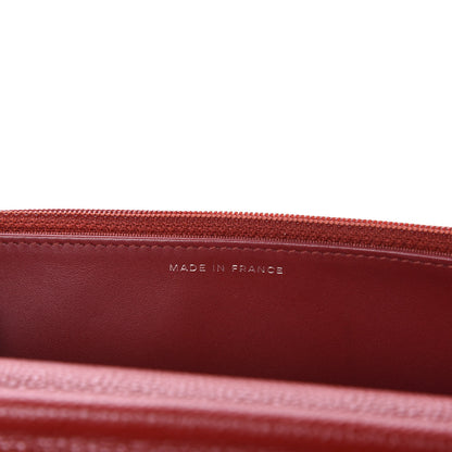 Chanel Caviar Quilted Wallet on Chain WOC Red 10 of 13