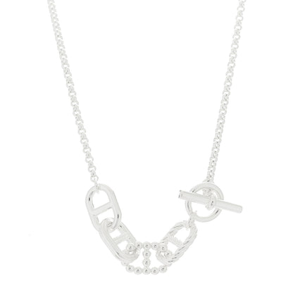 Hermes Sterling Silver PM Allea II Necklace 1 of 5