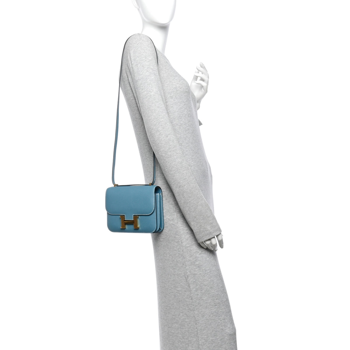 Hermes Epsom Constance 18 New Blue Jean 2 of 12