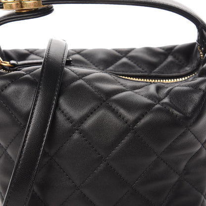 Chanel Lambskin Quilted Small Perfect Meeting Hobo Black 10 of 10