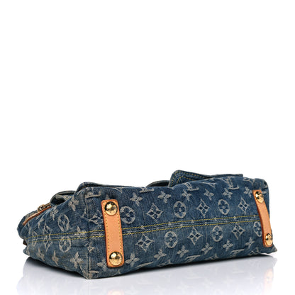 Louis Vuitton Monogram Denim Baggy PM Blue 3 of 14